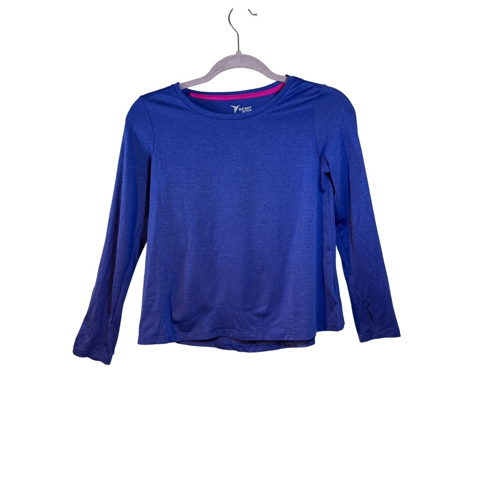 Old Navy Active Go-Dry Long Sleeve Athletic‎ Top Purple Blue Kids Large 10-12